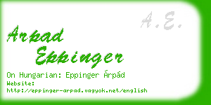 arpad eppinger business card